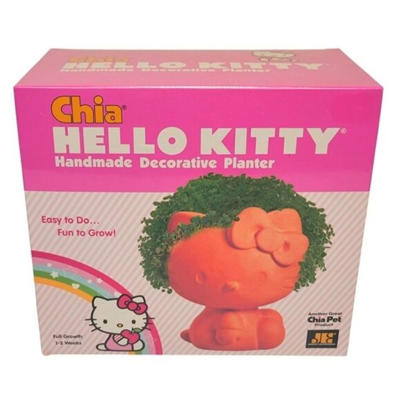 Chia Hello Kitty Handmade Decorative Planter New AV - Picture 1 of 5